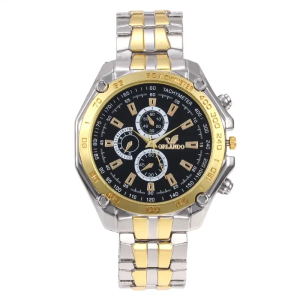 Men Watches Quartz Silver-gold Stainless Steel - Image 13