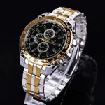 Men Watches Quartz Silver-gold Stainless Steel