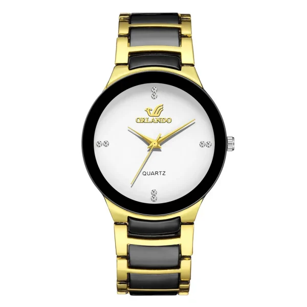 ORLANDO Men Luxury Watches Black Gold Quartz Steel Wristwatch Exquisite Masculino Relogio Fashion Clock - Image 14