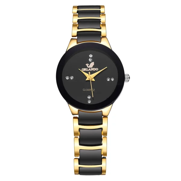 ORLANDO Men Luxury Watches Black Gold Quartz Steel Wristwatch Exquisite Masculino Relogio Fashion Clock - Image 12