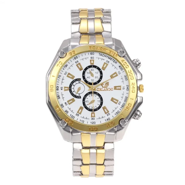 Men Watches Quartz Silver-gold Stainless Steel - Image 18