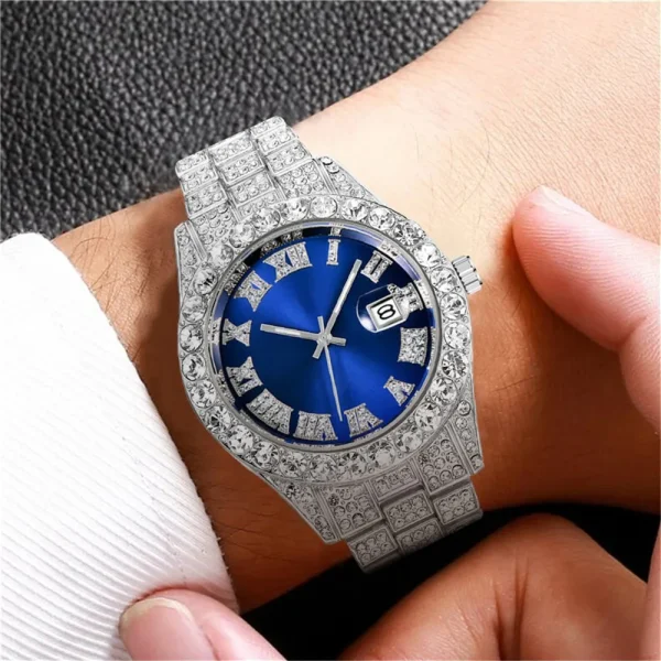 Full Steel Gold Quartz Wristwatch for Men, Luxury Watches - Image 6