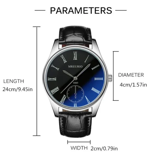 Men's Fashion Leather Strap Watches - Image 4