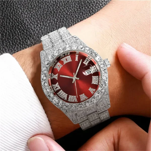 Full Steel Gold Quartz Wristwatch for Men, Luxury Watches - Image 3