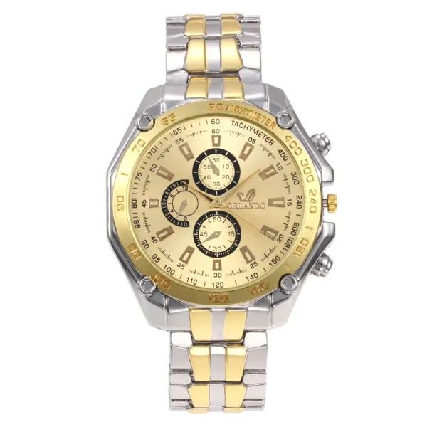 Men Watches Quartz Silver-gold Stainless Steel - Image 17