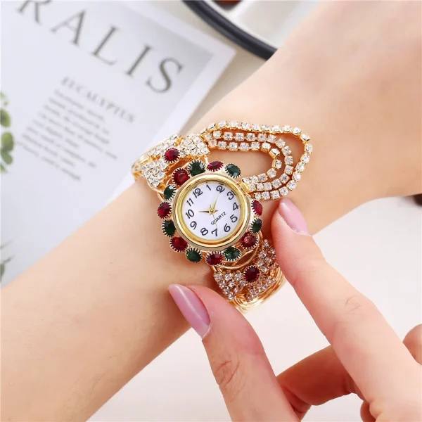 Women Shine Bracelet Watch Luxury Elegant Rose - Image 2