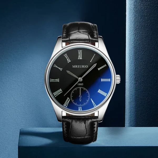 Mens Simple Casual Wristwatch Elegant Quartz Leather Strap - Image 2