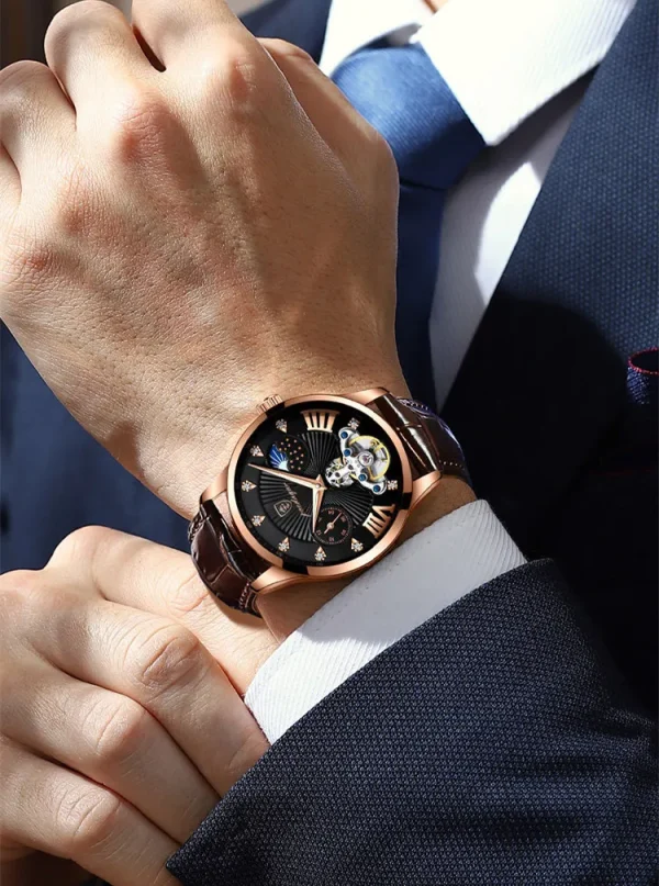 Luxury Mens Watches High Quality Leather Watch - Image 5
