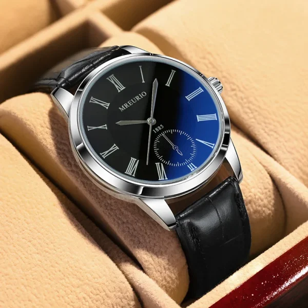 Men's Fashion Leather Strap Watches - Image 3