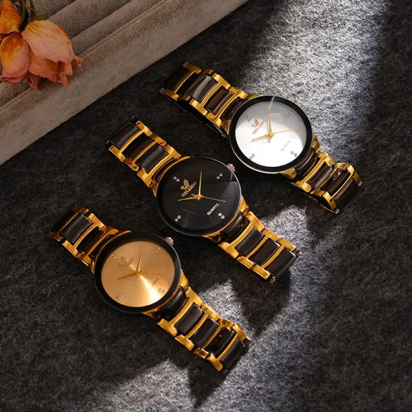 ORLANDO Men Luxury Watches Black Gold Quartz Steel Wristwatch Exquisite Masculino Relogio Fashion Clock - Image 3