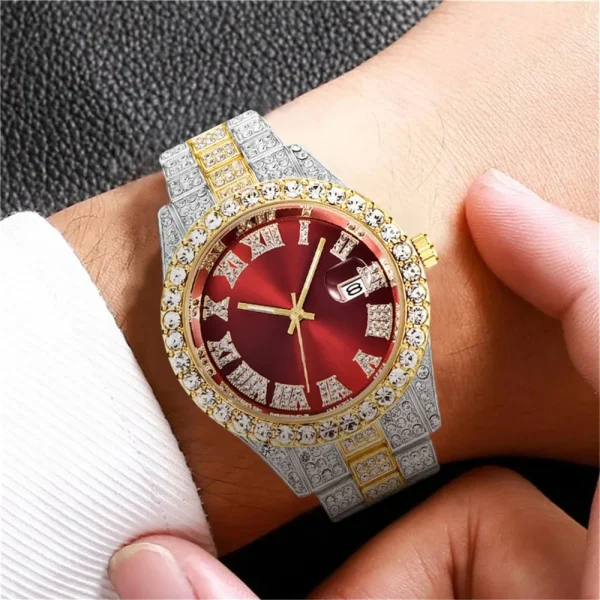 Full Steel Gold Quartz Wristwatch for Men, Luxury Watches - Image 5
