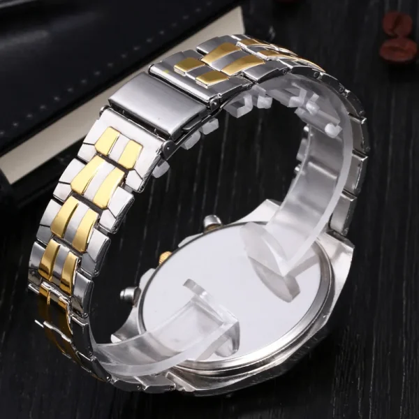 Men Watches Quartz Silver-gold Stainless Steel - Image 6