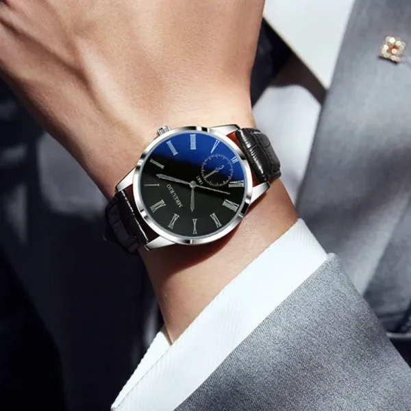 Men's Fashion Leather Strap Watches - Image 6