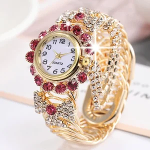 Women Shine Bracelet Watch Luxury Elegant Rose