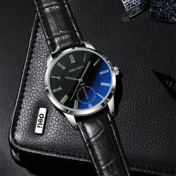 Men's Fashion Leather Strap Watches - Image 5