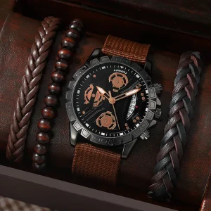 Men Watches Bracelet Sets LIANDU Luxury Quartz Wristwatch
